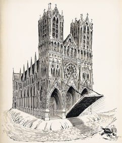 Tony Auth, (1942-2014), Locked Out of Notre-Dame Cathedral. Circa 1974.