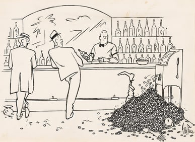(New Yorker) George Price, (1901-1995), Jackpot. 1945.