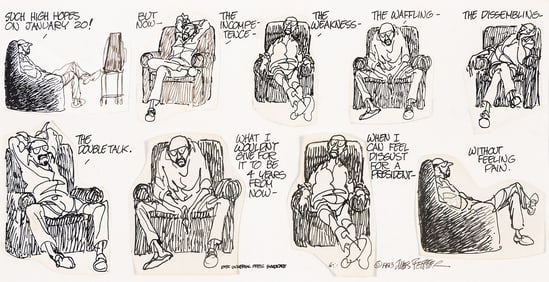 Jules Ralph Feiffer, American (1929-2025), "When I Can Feel Disgust for a President Without Feeling