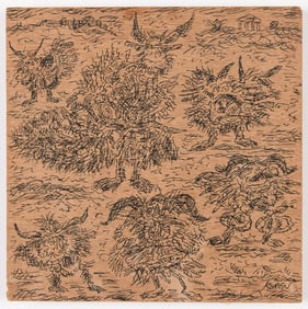 Edward B Koren, (1935-2023), Assorted fuzzy characters "building block." 2003.