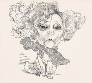 David Levine, (1926-2009), Portrait of Collette. 1966.