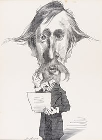 David Levine, (1926-2009), Portrait of George Moore, 1970.