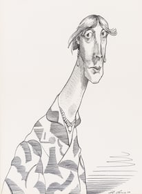 David Levine, (1926-2009), Portrait of Virginia Woolf, 1970.