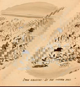 Marty Murphy, (1933-2009), "C'mon Kawolski! Hit that Goddam ball," circa 1950.