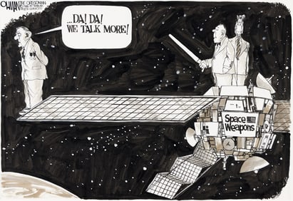Jack Ohman, (1960-), "...Da! Da! We talk more!" 1985.