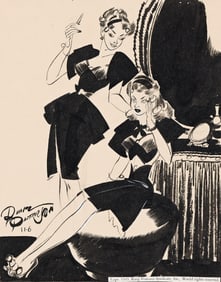 Russell Patterson, (1896-1977), "Stop squirming, Susie - I told you it would take a lot of pluck, if