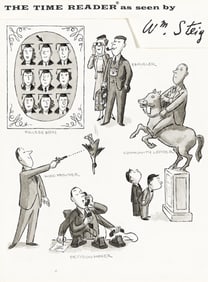 William Steig, (1907-2003), The Time Reader as seen by Wm. Steig. Circa 1950.