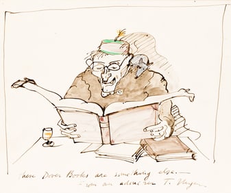 Tomi Ungerer, (1931-2019), Drawing for Dover Books. Circa 1970.