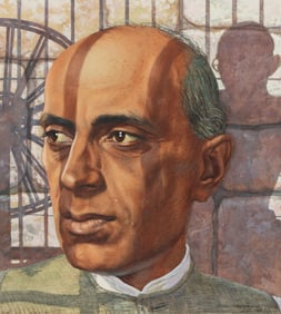 Boris Chaliapin, (1904-1979), India's Nehru. 1942.