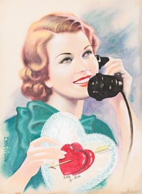 George Quaintance, (1902-1957), Valentine for Betty & Bob. Circa 1930.