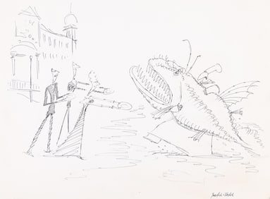 Arnold Roth, (b. 1929), 15 illustrations for Time Magazine. Circa 1980.