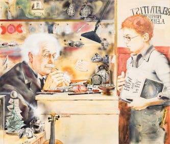 Robert Sauber, (20th/21st Century), Albert Einstein (The Watchmaker.)