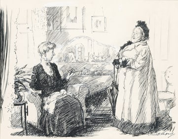 Ernest Howard Shepard, (1879-1976), "Vicar's Wife. 'I'm afraid I cannot offer you more than