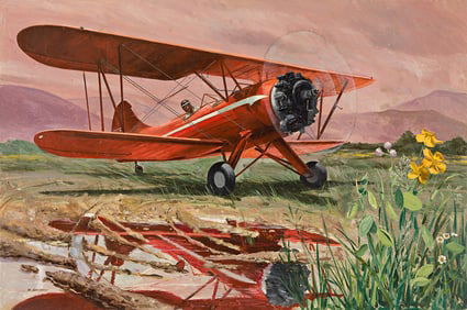 Robert C. Sherry, (1919-1988), Waco UPF-7. Circa 1970.