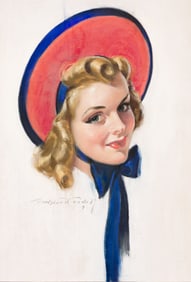 Bradshaw Crandell, (1896-1966), "With a Blue Ribbon on it," Pabst Blue Ribbon. Circa 1940.