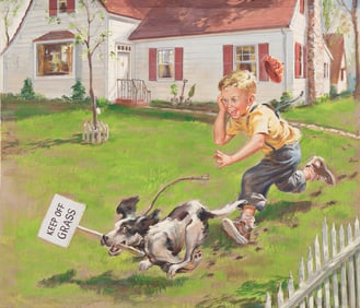 Artist Unknown, "Keep off the Grass." 1950.