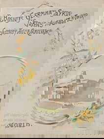 Artist Unknown, Green's Diary Almanac cover study. 1886-1887.