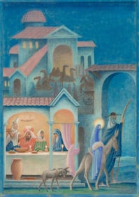 Kay Nielsen, (1886-1957), There was no room at the Inn. Circa 1955.