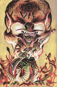 Kelly Freas, (1922 - 2005), Preliminary cover for Sci-Fi/Fantasy Book. Circa 1970.