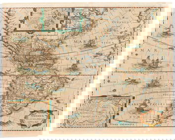 (AMERICAS.) Henricus Hondius. America Noviter Delineata. Amsterdam, 1636
