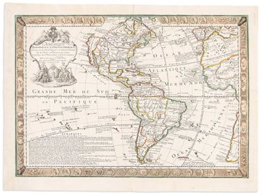 (AMERICAS.) Guillaume Danet. L'Amerique Meridionale et Septentrionale... Paris, 1731