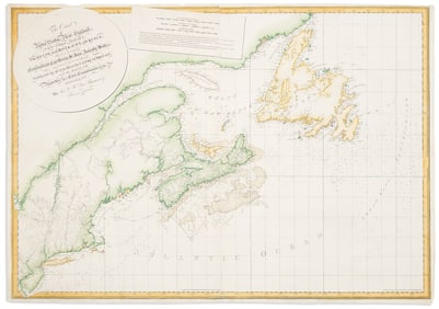 (AMERICAN NORTHEAST.) Joseph Frederick Wallet Des Barres. The Coast of Nova Scotia, New England...