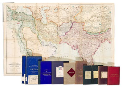 (ASIA.) Group of 10 late-nineteenth and early-twentieth-century regional case maps. Vp, vd