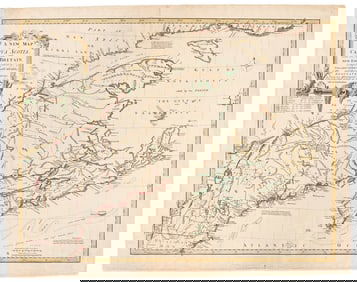 (CANADA.) Thomas Jefferys. A New Map of Nova Scotia... London, 1755