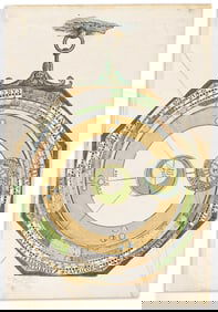 (CELESTIAL.) Petrus Apianus. Volvelle from Astronomicum Caesareum. Ingolstadt, 1540