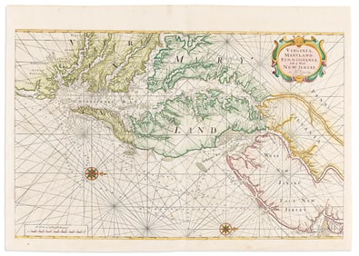 (CHESAPEAKE.) John Mount and Thomas Page. Virginia, Maryland, Pennsilvania, East & West New Jersey.