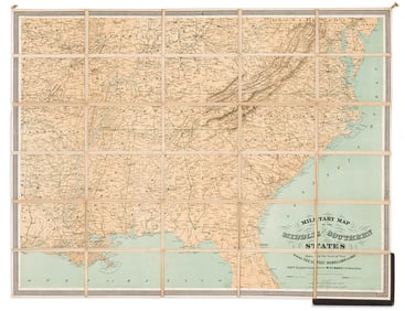 (CIVIL WAR.) Joseph Schedler. Military Map of the Middle and Southern States Showing the Seat of War