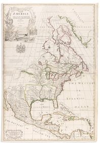 (COLONIAL NORTH AMERICA.) John Senex. North America Corrected from the Observations... London, 1710