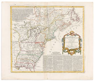 (COLONIAL NORTH AMERICA.) Homann Heirs; after Jean Baptiste d'Anville and Thomas Jefferys. America