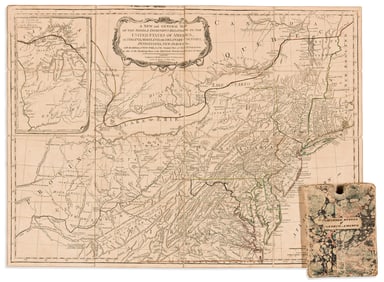 (COLONIAL NORTH AMERICA.) Robert Laurie; and James Whittle; after Lewis Evans. A New and General Map