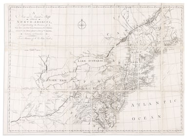 (COLONIAL NEW ENGLAND.) Peter Kalm. A New and Accurate Map of Part of North America... London, 1771