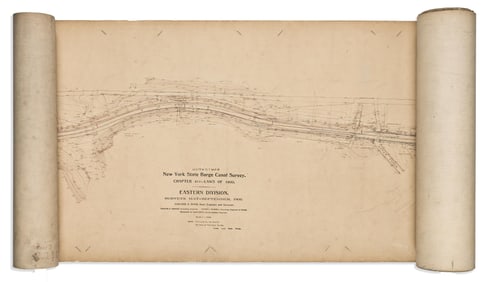 (ERIE CANAL – BARGE CANAL.) Edward A. Bond, New York State Engineer and Surveyor. New York
