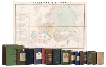 (EUROPE.) Group of 15 nineteenth and early-twentieth-century regional case maps. Vp, vd