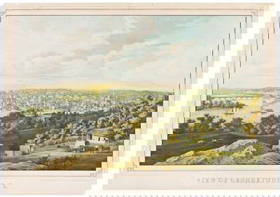 (GEORGETOWN.) Edward Sachse & Co. View of Georgetown D.C. Baltimore, circa 1855