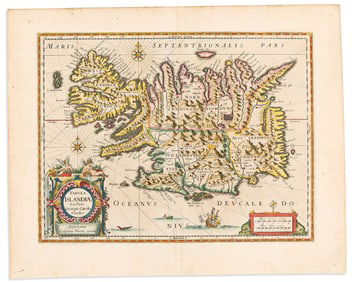 (ICELAND.) Willem Blaeu. Tabula Islandiae. Amsterdam, circa 1640