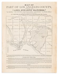 (LOS ANGELES -- EARLY LAND SUBDIVISION.) Joseph S. Wilson, G.L.O. Commissioner. Lands in Los Angeles