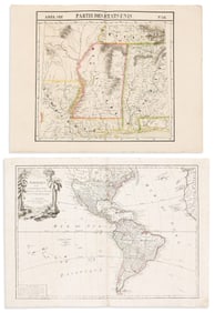 (MISCELLANEOUS.) Group of 8 seventeenth-to-nineteenth-century maps of various regions around the