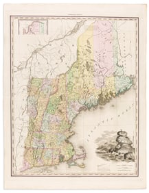 (NEW ENGLAND.) Henry Schenk Tanner. Map of the States of Maine, New Hampshire, Vermont,
