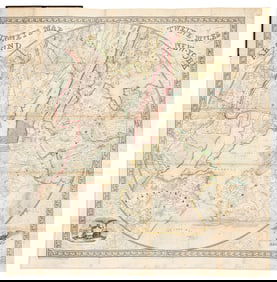 (NEW YORK CITY.) James Charles Sidney. Sidney's Map of Twelve Miles Around New-York... Philadelphia,