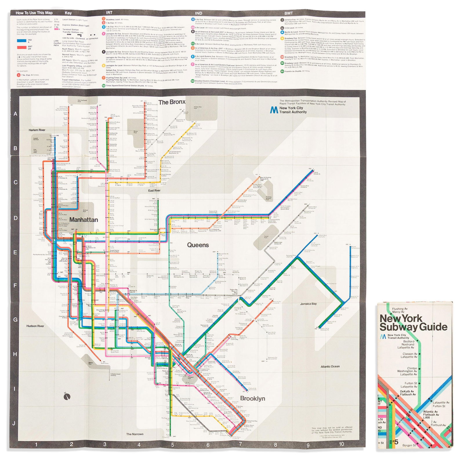 (NEW YORK CITY.) Massimo Vignelli; and The New York City Transit Authority. Group of two early (1 of 1)