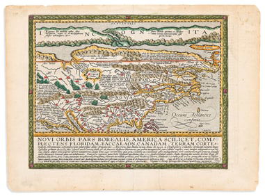 (NORTH AMERICA.) Matthias Quad. Novi Orbis Pars Borealis, America. Cologne, 1600