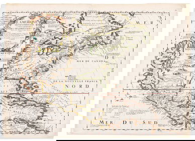 (NORTH AMERICA.) Vincenzo Coronelli; and Jean Baptiste Nolin. L'Amerique Septentrionale, ou la