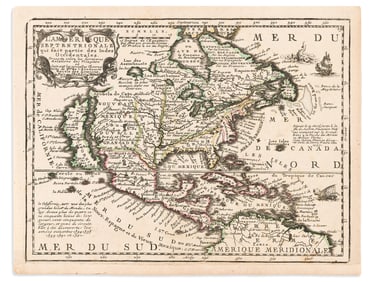(NORTH AMERICA.) Jacques Chiquet. l'Amerique Septentrionale qui Fait Partie des Indes Occidentales.