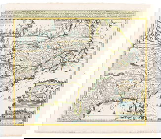 (NORTH AMERICA.) Henri Chatelain. Carte de la Nouvelle France... Amsterdam, 1719