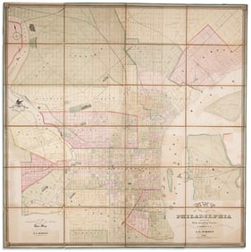 (PHILADELPHIA.) James Charles Sidney; and Robert Pearsall Smith. Map of the City of Philadelphia