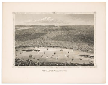 (PHILADELPHIA.) John Serz. Philadelphia and Environs/und Umgegend. Philadelphia: I.G. Kohler, circa